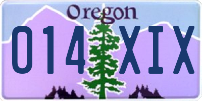 OR license plate 014XIX