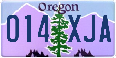OR license plate 014XJA
