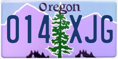 OR license plate 014XJG