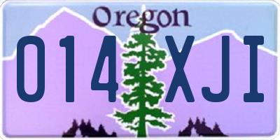 OR license plate 014XJI