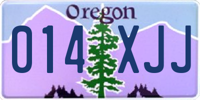 OR license plate 014XJJ