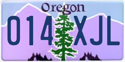 OR license plate 014XJL