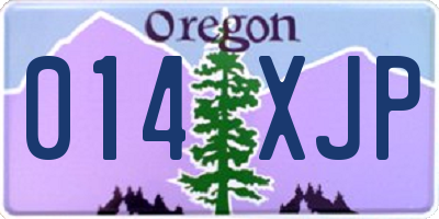 OR license plate 014XJP