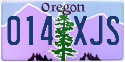 OR license plate 014XJS
