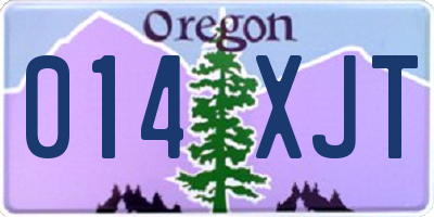 OR license plate 014XJT
