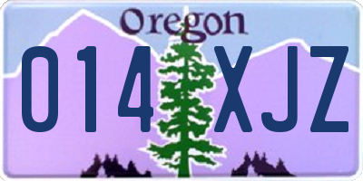 OR license plate 014XJZ