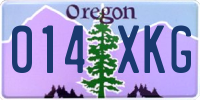 OR license plate 014XKG