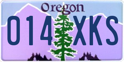OR license plate 014XKS