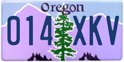 OR license plate 014XKV