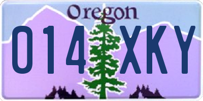 OR license plate 014XKY
