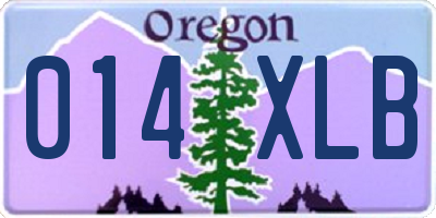 OR license plate 014XLB