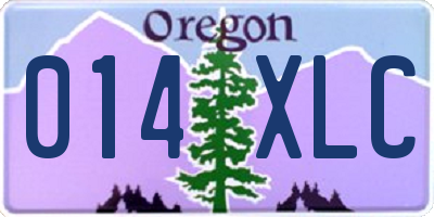 OR license plate 014XLC