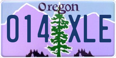OR license plate 014XLE