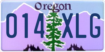 OR license plate 014XLG
