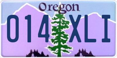 OR license plate 014XLI