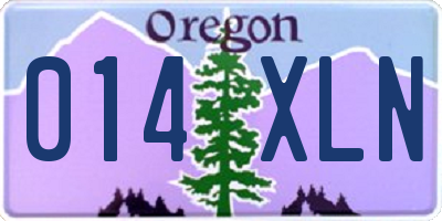OR license plate 014XLN