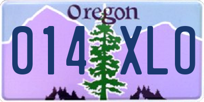 OR license plate 014XLO