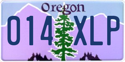 OR license plate 014XLP
