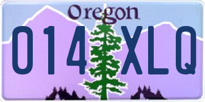 OR license plate 014XLQ