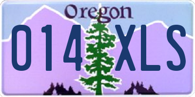 OR license plate 014XLS