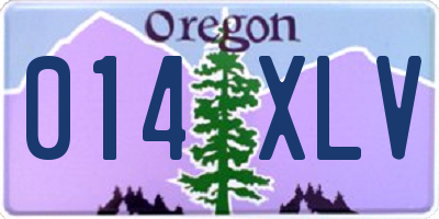 OR license plate 014XLV