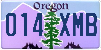 OR license plate 014XMB