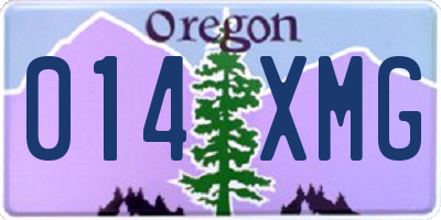 OR license plate 014XMG
