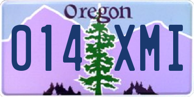 OR license plate 014XMI