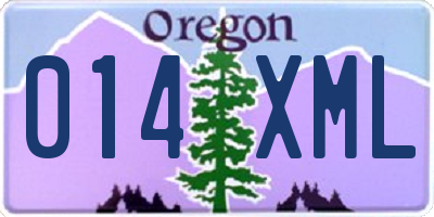 OR license plate 014XML