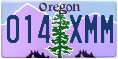 OR license plate 014XMM