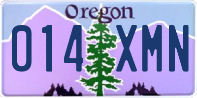 OR license plate 014XMN