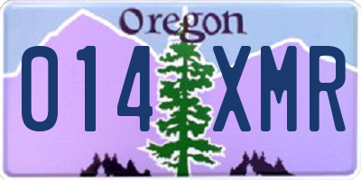 OR license plate 014XMR
