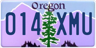 OR license plate 014XMU