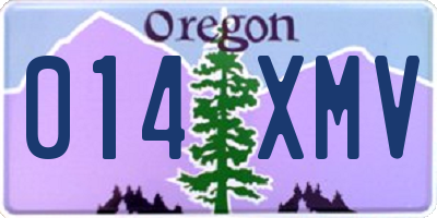 OR license plate 014XMV