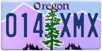 OR license plate 014XMX