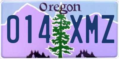 OR license plate 014XMZ
