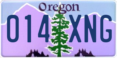 OR license plate 014XNG