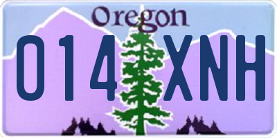 OR license plate 014XNH