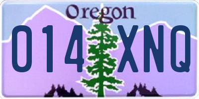 OR license plate 014XNQ