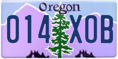 OR license plate 014XOB
