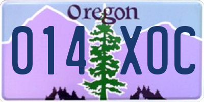 OR license plate 014XOC