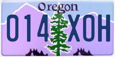 OR license plate 014XOH