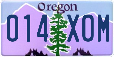 OR license plate 014XOM