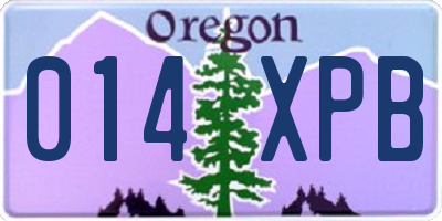 OR license plate 014XPB