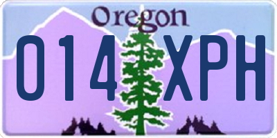OR license plate 014XPH