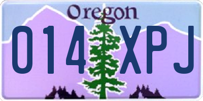 OR license plate 014XPJ
