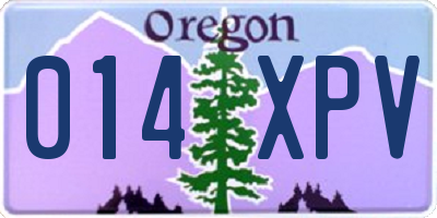 OR license plate 014XPV