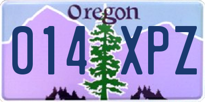 OR license plate 014XPZ