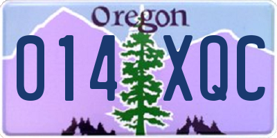 OR license plate 014XQC