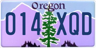 OR license plate 014XQD